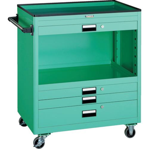【SALE価格】TRUSCO ( トラスコ中山 ) ツールワゴン 750X500 浅3深1引出 幕板付 ヤンググリーン ( NTS-731P-YG )｜Orange Tool Tokiwa