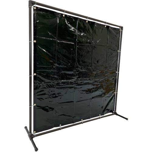 TRUSCO ( トラスコ中山 ) 溶接遮光フェンス 1515型単体 固定足 深緑 ( YF1515K-DG )