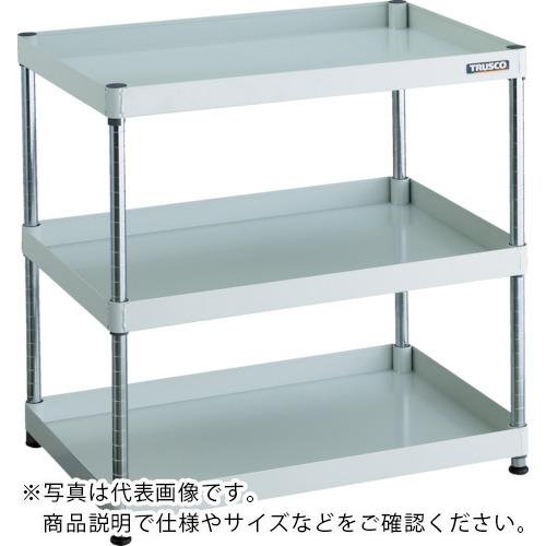 【SALE必要経費】TRUSCO ( トラスコ中山 ) スチール写真仕合わせ フェニックスワゴンラック型 抗菌600X400 3段 白いこと ( PEW-R963-W )