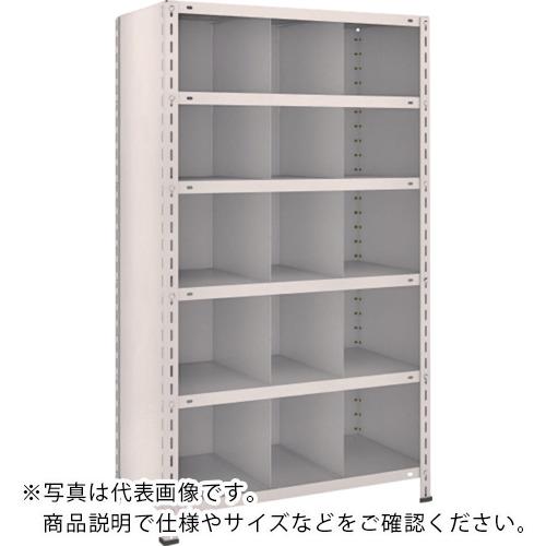 【SALE必要経費】TRUSCO ( トラスコ中山 ) スチール写真仕合わせ 軽さ棚 縦中仕切り付 W875XD450X1500 3列5段 ネオ薄墨色 ( 53X-36 NG(ﾈｵｸﾞﾚｰ) )