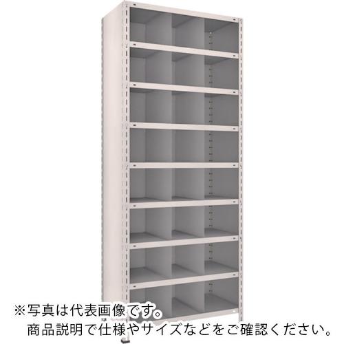 【SALE必要経費】TRUSCO ( トラスコ中山 ) スチール写真製軽さ雄捻子式棚 縦中仕切り付 W875×D450×H2100 3列8段 ネオ薄墨色 ( 73X-39 NG(ﾈｵｸﾞﾚｰ) )