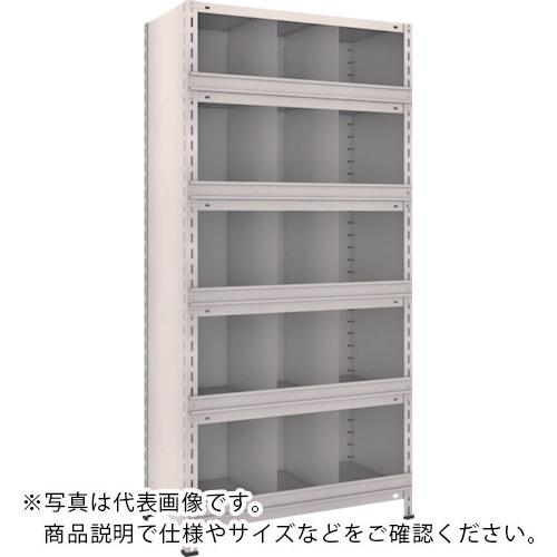 TRUSCO ( トラスコ中山 ) スチール製軽量ボルト式棚 縦仕切前当付 W875×D450×H1800 3列5段 ネオグレー ( 63X-56 NG(ﾈｵｸﾞﾚｰ) )
