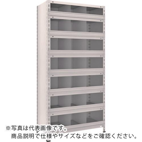 TRUSCO ( トラスコ中山 ) スチール写真製軽さ雄螺旋式棚 縦間仕切り前当付 W875×D450×H1800 3列7段 ネオ薄墨色 ( 63X-58 NG(ﾈｵｸﾞﾚｰ) )