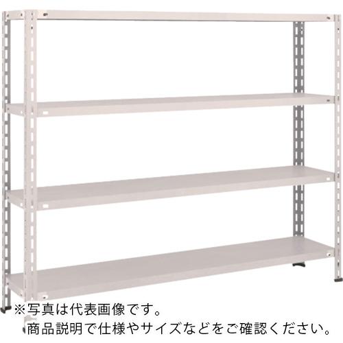 TRUSCO ( トラスコ中山 ) スチールラック 軽量棚 中棚ボルトレス型1500X300X1200 4段 ネオグレー ( L45V-14 NG(ﾈｵｸﾞﾚｰ) )