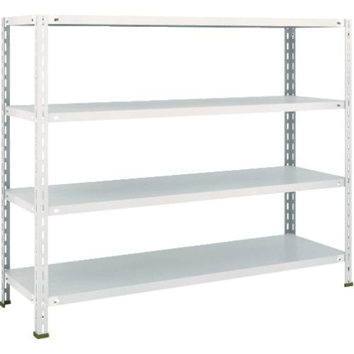 TRUSCO ( トラスコ中山 ) スチールラック 軽量棚 中棚ボルトレス型1500X450X1200 4段 ネオグレー ( L45X-14 NG(ﾈｵｸﾞﾚｰ) )