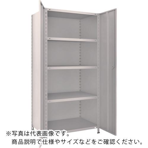 TRUSCO ( トラスコ中山 ) スチールラック 軽量棚両開扉付 875X600XH1800 天地5段 ネオグレー ( 63W-T25 NG(ﾈｵｸﾞﾚｰ) )
