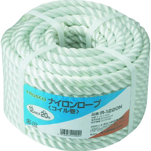 TRUSCO ( トラスコ中山 ) ナイロンロープ 3つ打 線径12mmX長さ20m ( R-1220N )