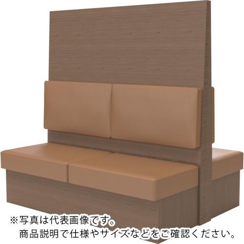 TRUSCO ( トラスコ中山 ) ミーティングベンチダブル H1800XW1200XD1150木目タークブラウン 生地レザーブラウン ( MBW64DBLBR )