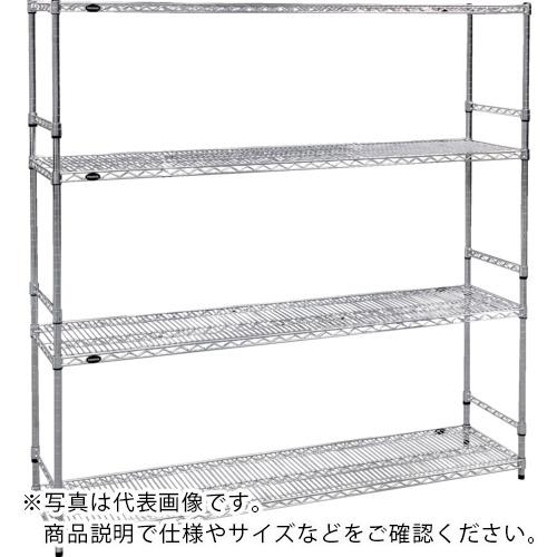 TRUSCO ( トラスコ中山 ) スチール製メッシュラック W1824XD457XH1533 4段 サイドバー付 ( TME-SDB-5644 )