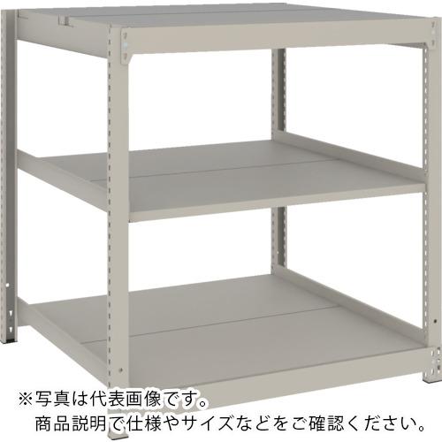 TRUSCO ( トラスコ中山 ) スチールラック 薄板ラック(棚板分割タイプ、耐荷重100Kg)1200×875×H900 3段単体 ネオグレー ( UL-3493 NG )