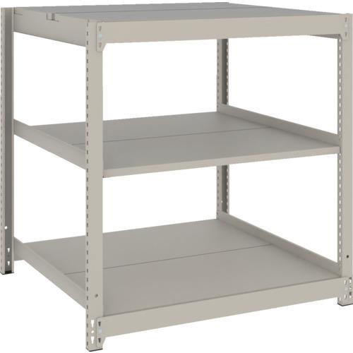 TRUSCO ( トラスコ中山 ) スチールラック 薄板ラック(棚板分割タイプ、耐荷重100Kg)900×875×H900 3段単体 ネオグレー ( UL-3393 NG )