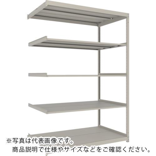 TRUSCO ( トラスコ中山 ) スチールラック 薄板ラック(棚板分割タイプ、耐荷重100Kg)1800×875×H2400 5段連結 ネオグレー ( UL-8695B NG )