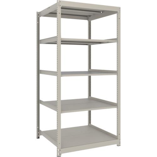 TRUSCO ( トラスコ中山 ) スチールラック 薄板ラック(棚板分割タイプ、耐荷重100Kg)900×875×H1800 5段単体 ネオグレー ( UL-6395 NG )