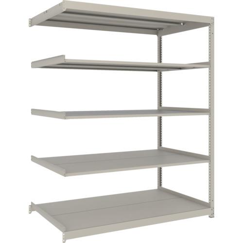 TRUSCO ( トラスコ中山 ) スチールラック 薄板ラック(棚板分割タイプ、耐荷重100Kg)1500×875×H1800 5段連結 ネオグレー ( UL-6595B NG )