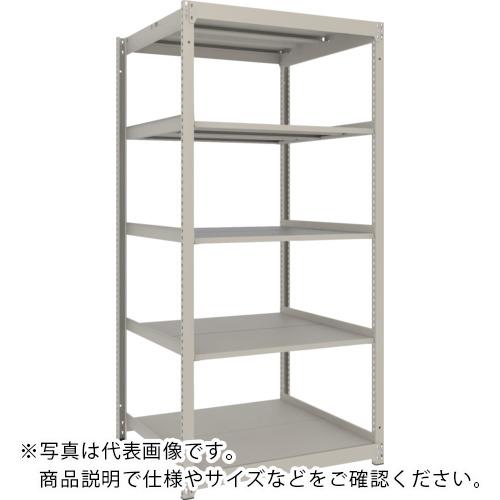 TRUSCO ( トラスコ中山 ) スチールラック 薄板ラック(棚板分割タイプ、耐荷重100Kg)1200×595×H1800 5段単体 ネオグレー ( UL-6465 NG )