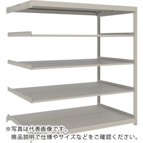 TRUSCO ( トラスコ中山 ) スチールラック 薄板ラック(棚板分割タイプ、耐荷重100Kg)1800×875×H1500 5段連結 ネオグレー ( UL-5695B NG )