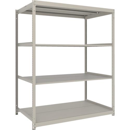 TRUSCO ( トラスコ中山 ) スチールラック 薄板ラック(棚板分割タイプ、耐荷重100Kg)1500×875×H1800 4段単体 ネオグレー ( UL-6594 NG )