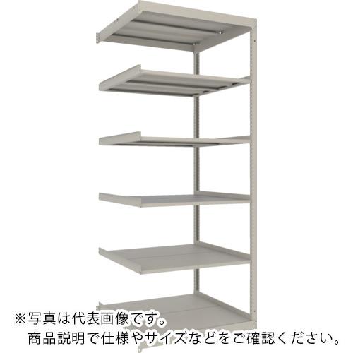 TRUSCO ( トラスコ中山 ) スチールラック 薄板ラック(棚板分割タイプ、耐荷重100Kg)900×595×H2100 6段連結 ネオグレー ( UL-7366B NG )