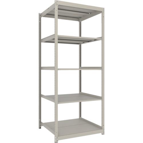 TRUSCO ( トラスコ中山 ) スチールラック 薄板ラック(棚板分割タイプ、耐荷重100Kg)900×875×H2100 5段単体 ネオグレー ( UL-7395 NG )