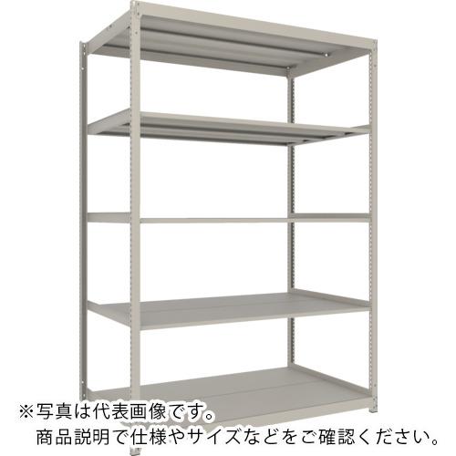 TRUSCO ( トラスコ中山 ) スチールラック 薄板ラック(棚板分割タイプ、耐荷重100Kg)1500×595×H2400 5段単体 ネオグレー ( UL-8565 NG )
