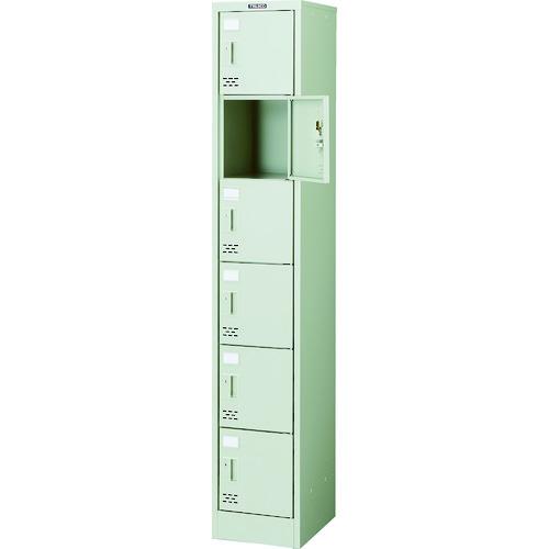 【SALE必要経費】TRUSCO ( トラスコ中山 ) シューズ入れもの 6人用 296X380XH1700 扉付 鍵付 ( SC-06-A )