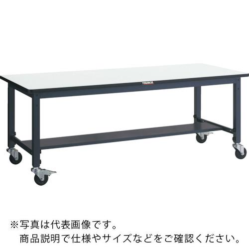 TRUSCO ( トラスコ中山 ) 軽荷重作業台高さ調節式(100kg)AWM型 900X600XH806~1016 φ100キャスター付 ダークグレー色 ( AWMS-0960C100 )