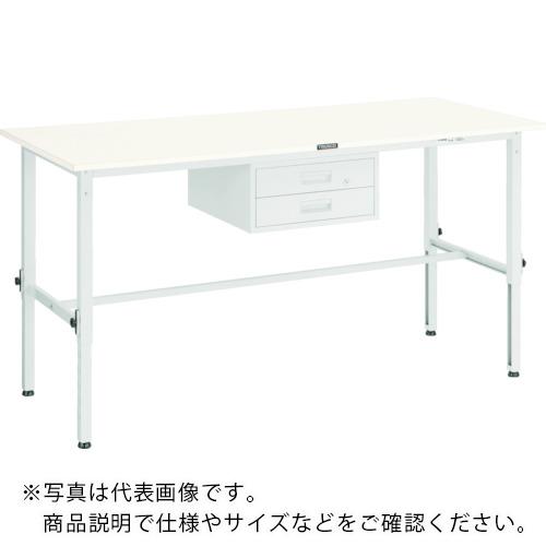 【SALE通貨価値】TRUSCO ( トラスコ中山 ) 軽掛け目やり方台高さ合わせる式(150kg)AEM型 1800X900XH650~950 2段引出付 緑であること色 ( RAEM-1809F2 )