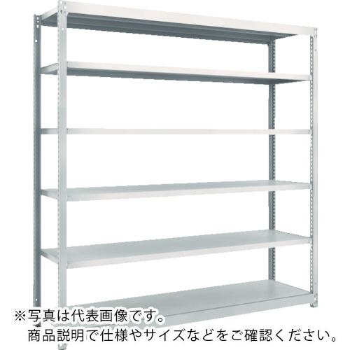 TRUSCO ( トラスコ中山 ) スチールラック M1.5型軽中量棚 1460×445×H1800 6段単体 ネオグレー ( M1.5-6546 NG(ﾈｵｸﾞﾚｰ) )