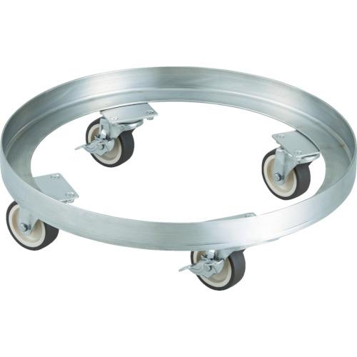 TRUSCO ( トラスコ中山 ) SUS304 ドラム缶台車 100L ステン金具 NU車輪 ( SDA-100-SNU )