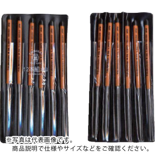 ツボサン 組ヤスリ 12本組 楕円面 油目 ( DE012-04 )