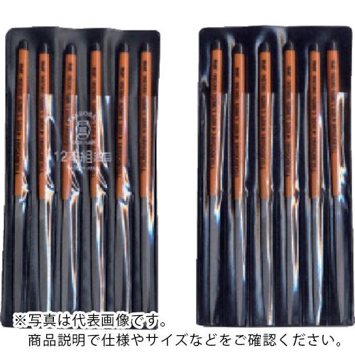 ツボサン 組ヤスリ 12本組 刀刃 油目 ( KH012-04 )