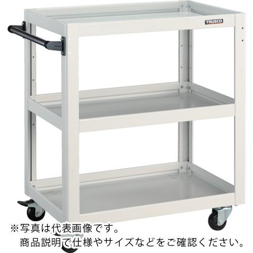TRUSCO ( トラスコ中山 ) ツールワゴン ドルフィン 高さ調節式 W750 4輪自在 ホワイト ( DLWS-A973J-W )｜Orange Tool Tokiwa