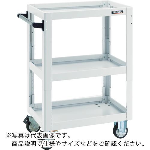 TRUSCO ( トラスコ中山 ) ツールワゴン ドルフィン 高さ調節式 W600 ウレタン車輪 ホワイト ( DLWS-A973U-W )