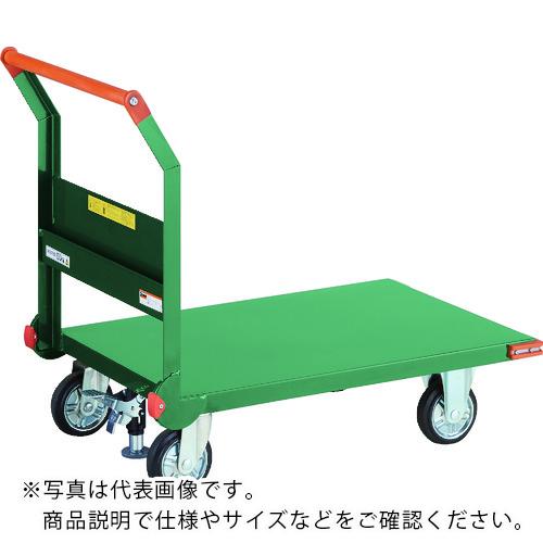 TRUSCO ( トラスコ中山 ) 鋼材製持ちはこぶ車 800X450 手持ち部分側自在車 Lストッパー付 ( SH-3RSS )