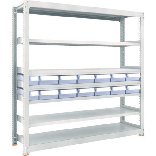 TRUSCO ( トラスコ中山 ) スチール製中量ボルトレス棚 M3型 樹脂透明引出付 W1800×D471×H1800 小×2・大×12 ( M3-6657-C2D12 )