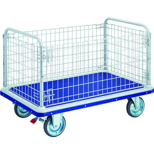 TRUSCO ( トラスコ中山 ) 押し付ける製手押し車 ドンキーカート 金網付 1225×775 ストッパー付 ( 507NS )