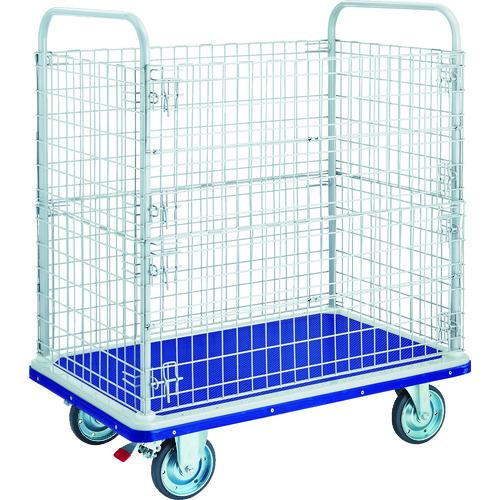 TRUSCO ( トラスコ中山 ) プレス製台車 ドンキーカート 2段金網付 1225×775 ストッパー付 ( 507WNS )
