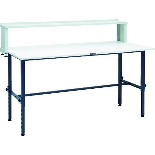 TRUSCO ( トラスコ中山 ) 軽荷重作業台高さ調節式(150kg)AEM型 1800X900XH954~1254(全高) 上棚付 ダークグレー色 ( AEM-1809YURB DG ) 39,327円