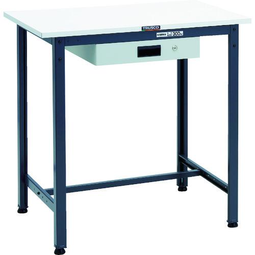 TRUSCO ( トラスコ中山 ) 軽荷重立作業台(300kg)HAE型 900X600XH900 薄型1段引出付 ダークグレー色 ( HAE-0960UDK1 DG )