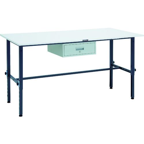 TRUSCO ( トラスコ中山 ) 軽荷重作業台高さ調節式(150kg)AEM型 1800X900XH650~950 1段引出付 ダークグレー色 ( RAEM-1809F1 DG )