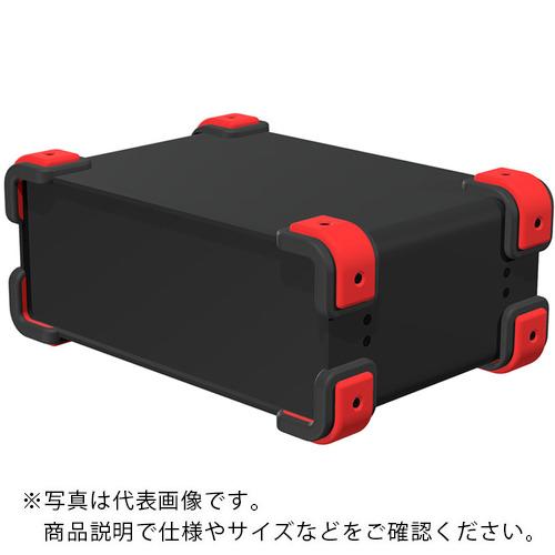 タカチ ( タカチ電機工業 ) コーナーガード付アルミケース ブラック/レッド ( UCG26-10-18BR ) (株)タカチ電機工業 【メーカー取寄】 6,535円