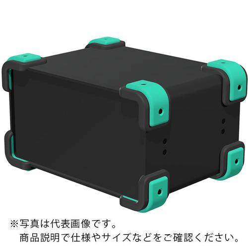 タカチ ( タカチ電機工業 ) コーナーガード付アルミケース ブラック/エメラルド ( UCG22-12-16BE ) (株)タカチ電機工業 【メーカー取寄】