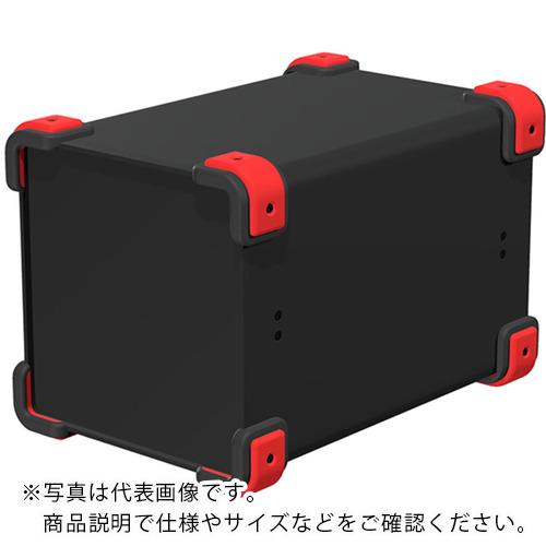 タカチ ( タカチ電機工業 ) コーナーガード付アルミケース ブラック/レッド ( UCG18-18-28BR ) (株)タカチ電機工業 【メーカー取寄】 8,519円