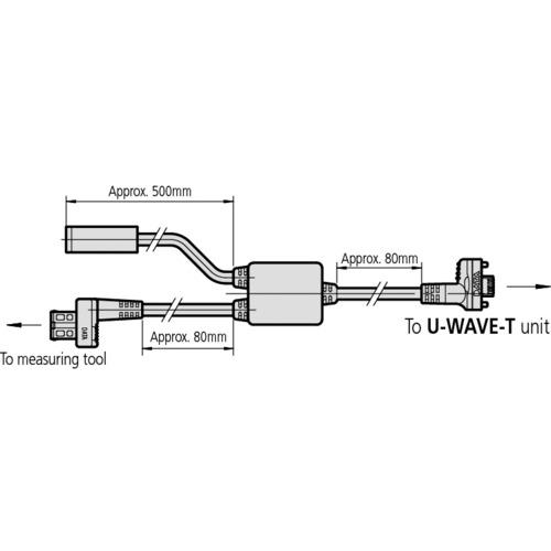 MITUTOYO フットスイッチ用接続ケーブルタイプB() ( 02AZE140B )
