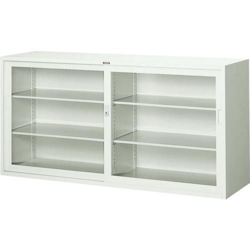 【SALE価格】TRUSCO ( トラスコ中山 ) スタンダード書庫(D515) ガラス引違 1760XH880 ( N306GW (ﾈｵｸﾞﾚｰ) )