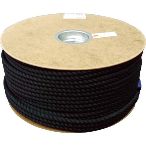 ユタカメイク ポリエステルロープ ドラム巻 9φ×150m 黒 ( PRS-51 )