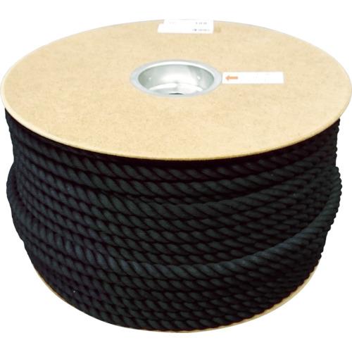 ユタカメイク ポリエステルロープ ドラム巻 12φ×100m 黒 ( PRS-61 )
