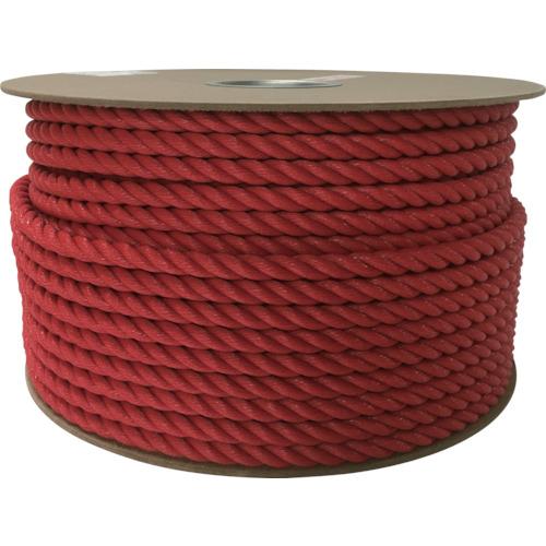 ユタカメイク ポリエチレンロープドラム巻 12mm×100m 赤いこと ( PRE-61 )