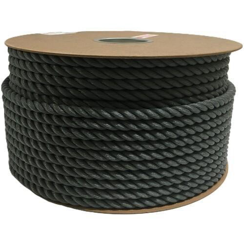 ユタカメイク ポリエチレンロープドラム巻 12mm×100m 薄墨色 ( PRE-68 )