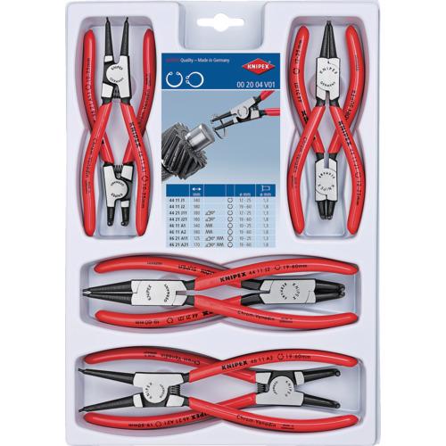 KNIPEX 8本組 スナップリングプライヤー ( 002004V01 )|Orange Tool Tokiwa